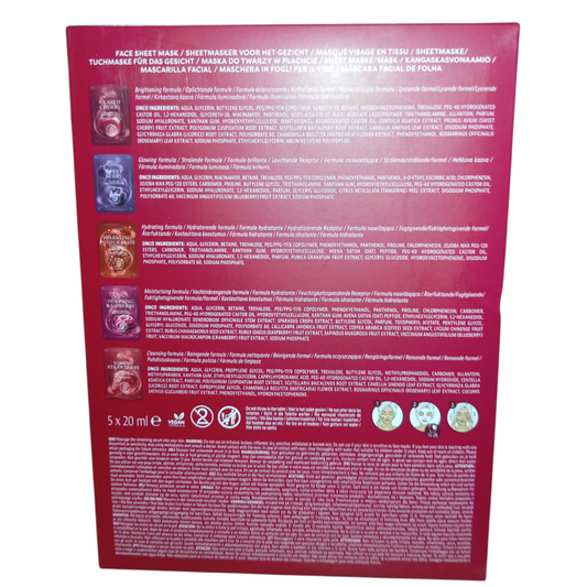 Coffret 5 masques en tissu visage Sence vegan – Soin hydratant et éclat