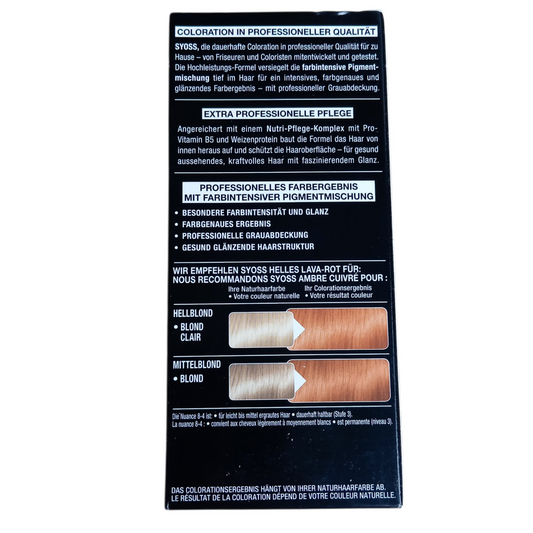 Coloration Schwarzkopf Syoss 8-4 Ambre cuivré