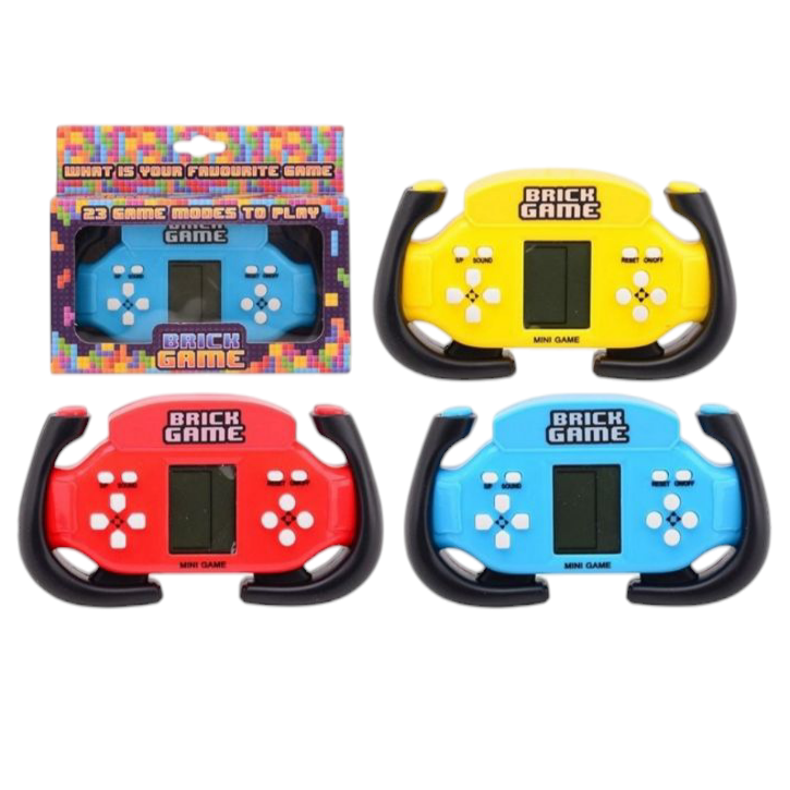 Console de Jeux Portable avec Jeu de Briques Intégré – 3 Couleurs Disponibles (Jaune, Rouge, Bleu)