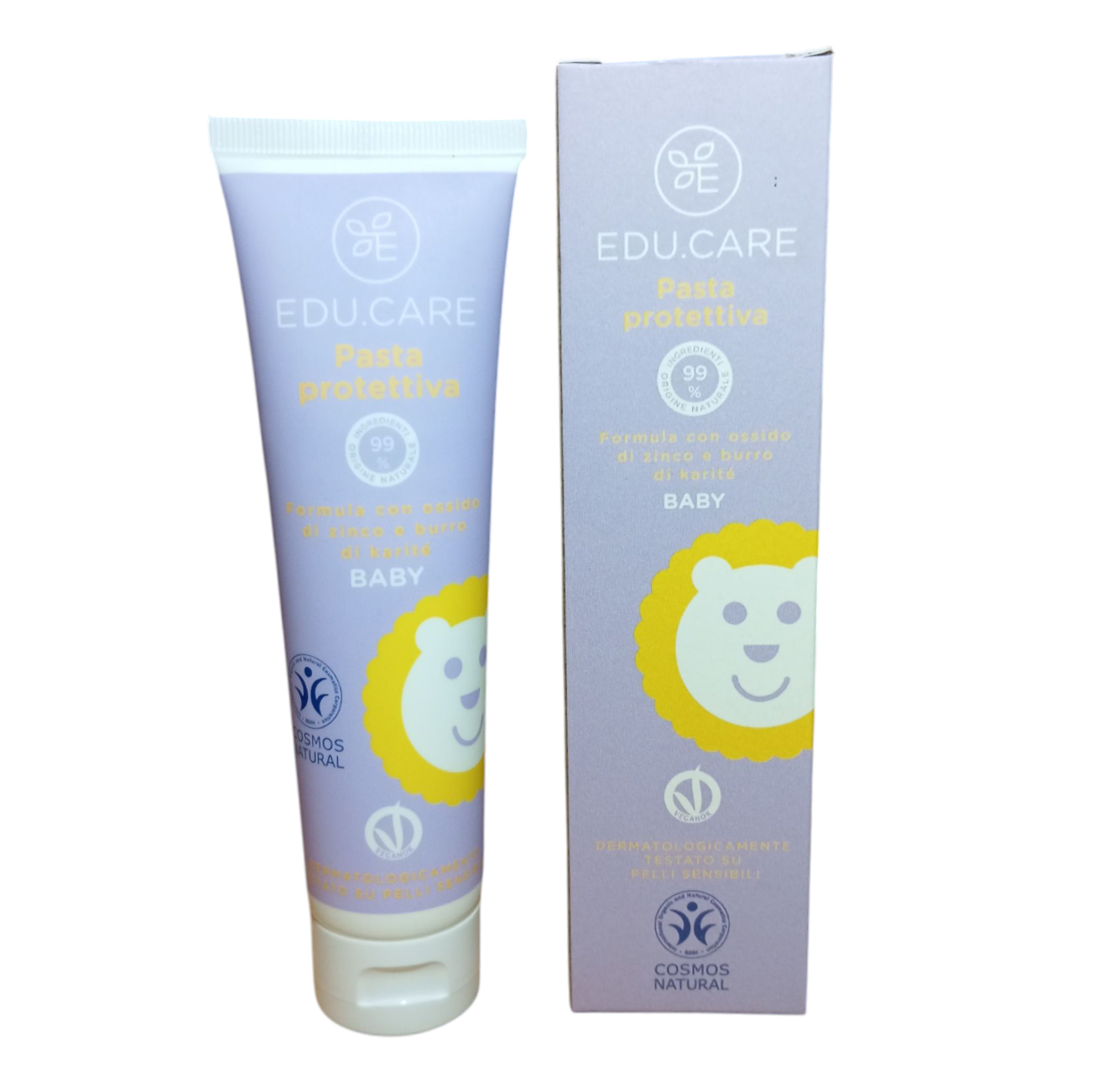 Crème de Change Bébé Végan– Educare – 99% Origine Naturelle – Oxyde de Zinc & Karité – 100 ml