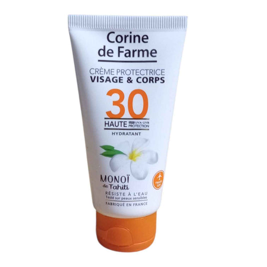 Crème Solaire Protectrice Corine de Farme SPF 30 Monoï de Tahiti – Visage & Corps 50 ml