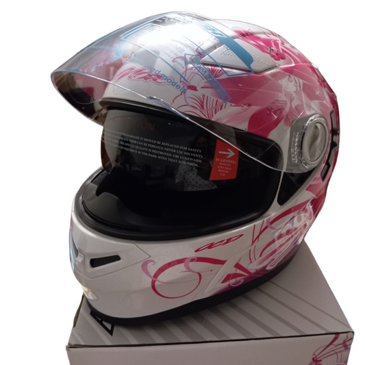 Casque moto intégral Ladybug N917 rose taille M