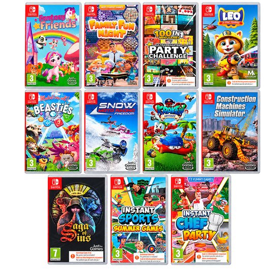 Lot de 94 jeux Nintendo Switch neufs sous blister – Lot revendeur – 11 titres