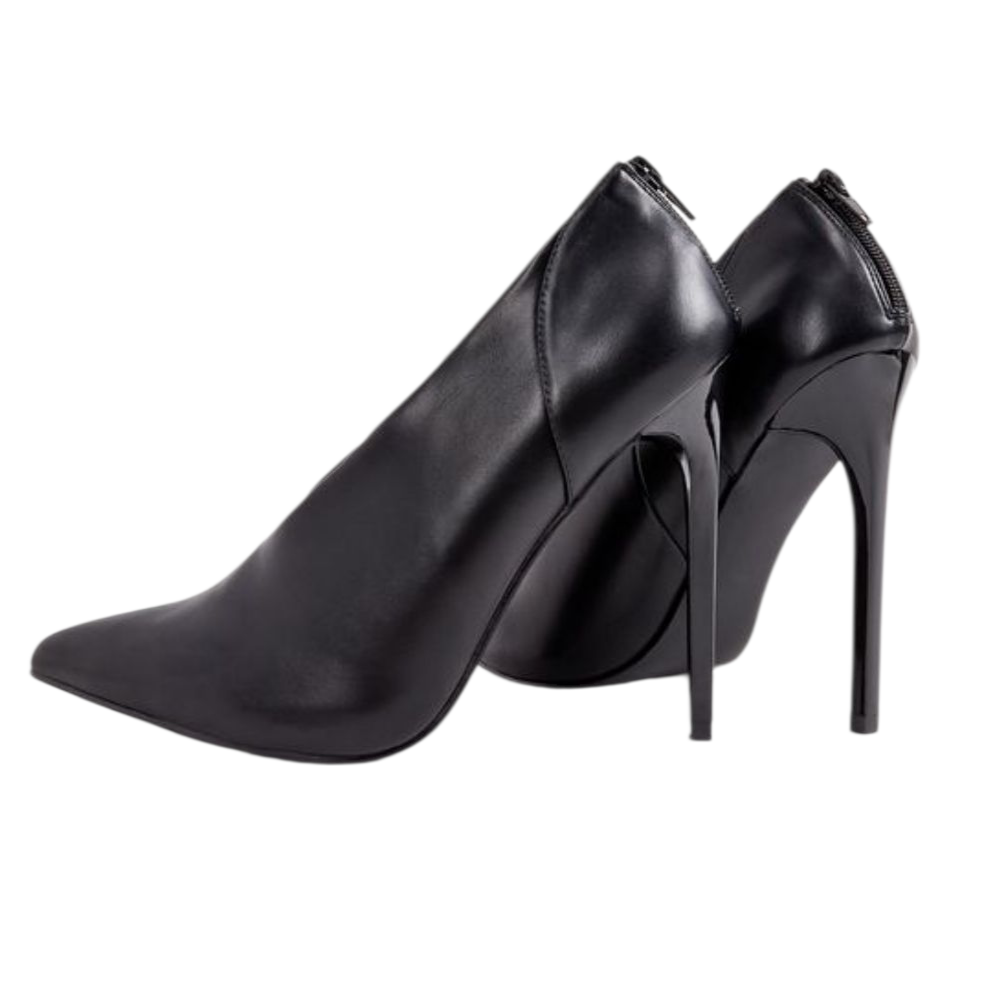 Escarpin Femme JustFab Marlo – Noir – Talon Aiguille 12 cm – Taille 40 – Simili Cuir