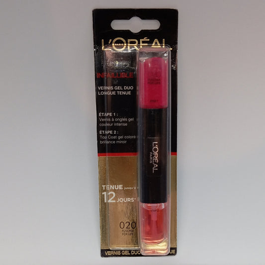 Vernis duo gel infaillible L'Oréal divers teintes