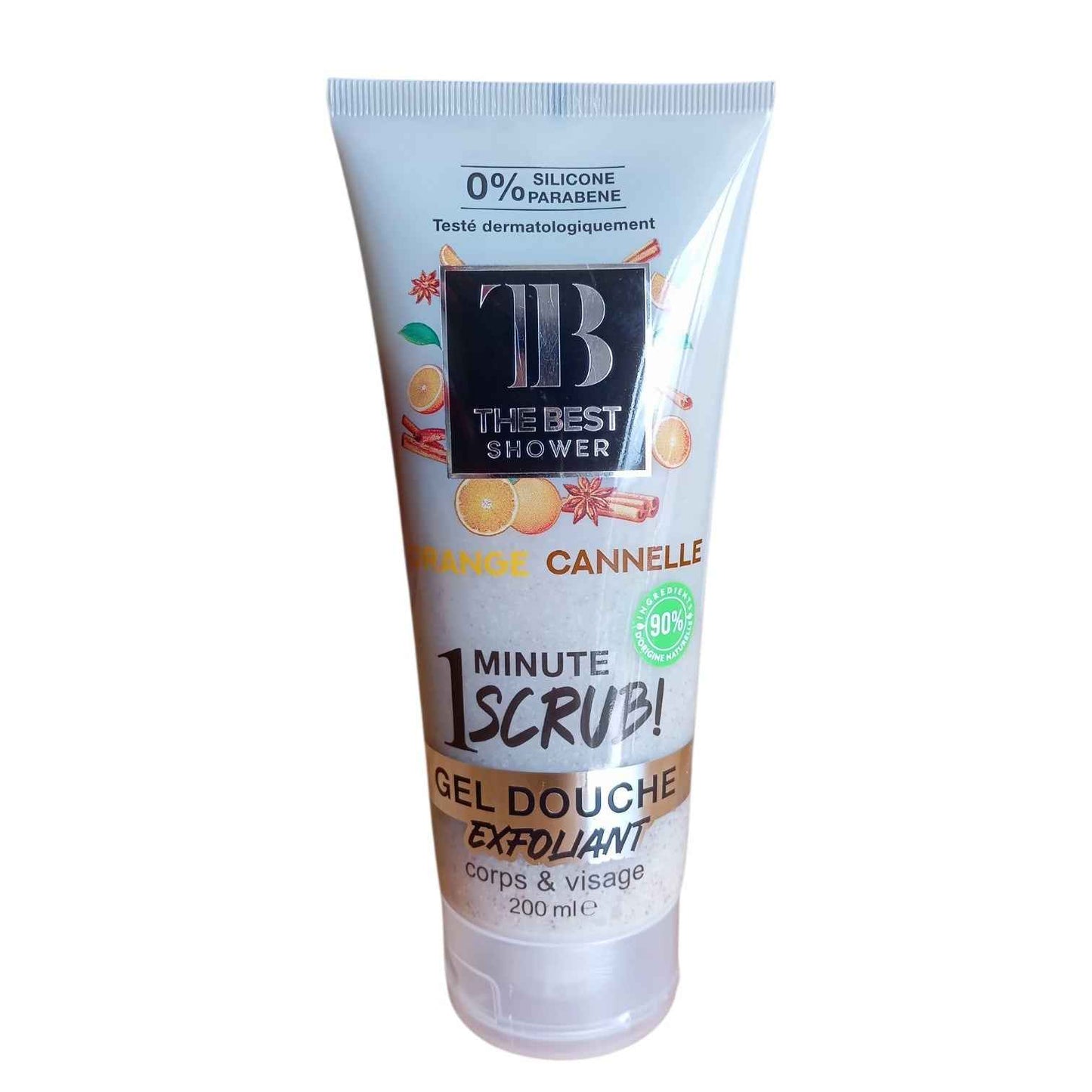 Gel Douche Exfoliant Orange & Cannelle The Best Shower 200 ml – Corps et Visage