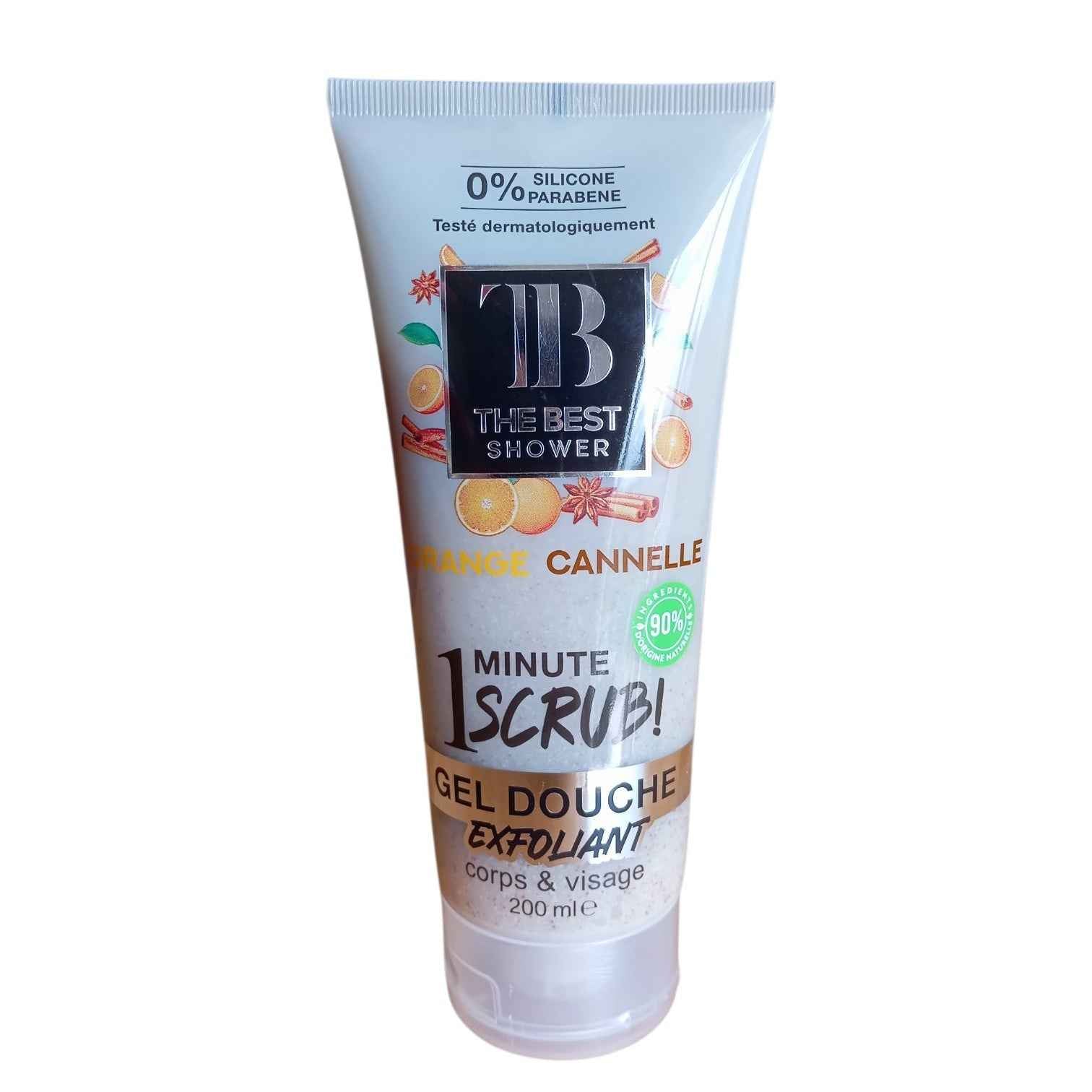 Gel Douche Exfoliant Orange & Cannelle The Best Shower 200 ml – Corps et Visage