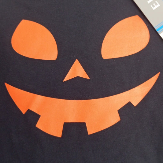 T-shirt Enfant Noir à Manches Longues Eldys – Motif Citrouille Halloween – 100 % Coton – Taille 5 Ans