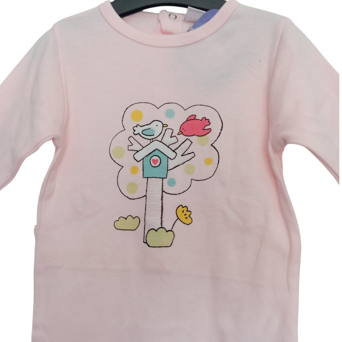 Pyjama bébé une pièce Pommette rose 9 mois – 2 modèles au choix
