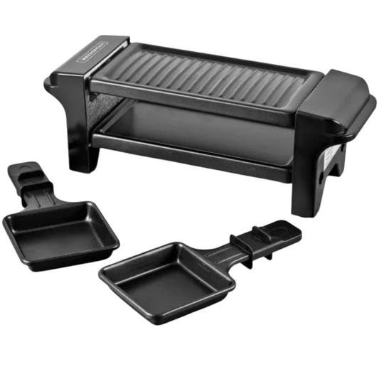 Service à raclette 2 personnes KITCHENCOOK RC RIGI BLACK – Idéal repas en tête-à-tête