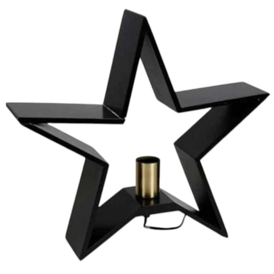 Lampe Étoile en MDF Noir – Ostaria – Design Moderne – Culot E27