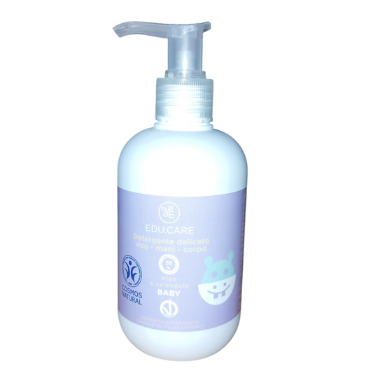 Nettoyant Vegan Bébé Educare – Visage, Corps & Mains – Aloe Vera & Calendula – 200ml