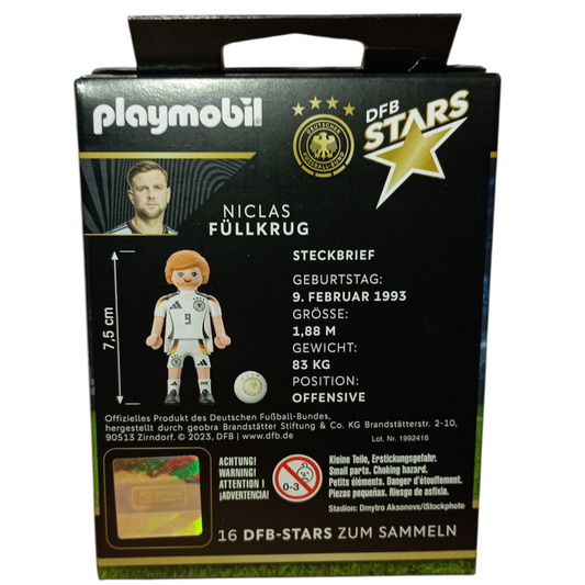 Playmobil 71676 – Stars du Foot DFB Niclas Füllkrug – Figurine Officielle Édition Limitée