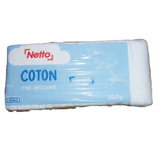Coton Prédécoupé Netto 200 g – 100 % Coton Fabriqué en France