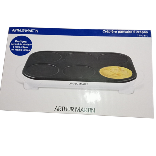 Crêpière électrique 6 mini crêpes Arthur Martin 1500W antiadhésive
