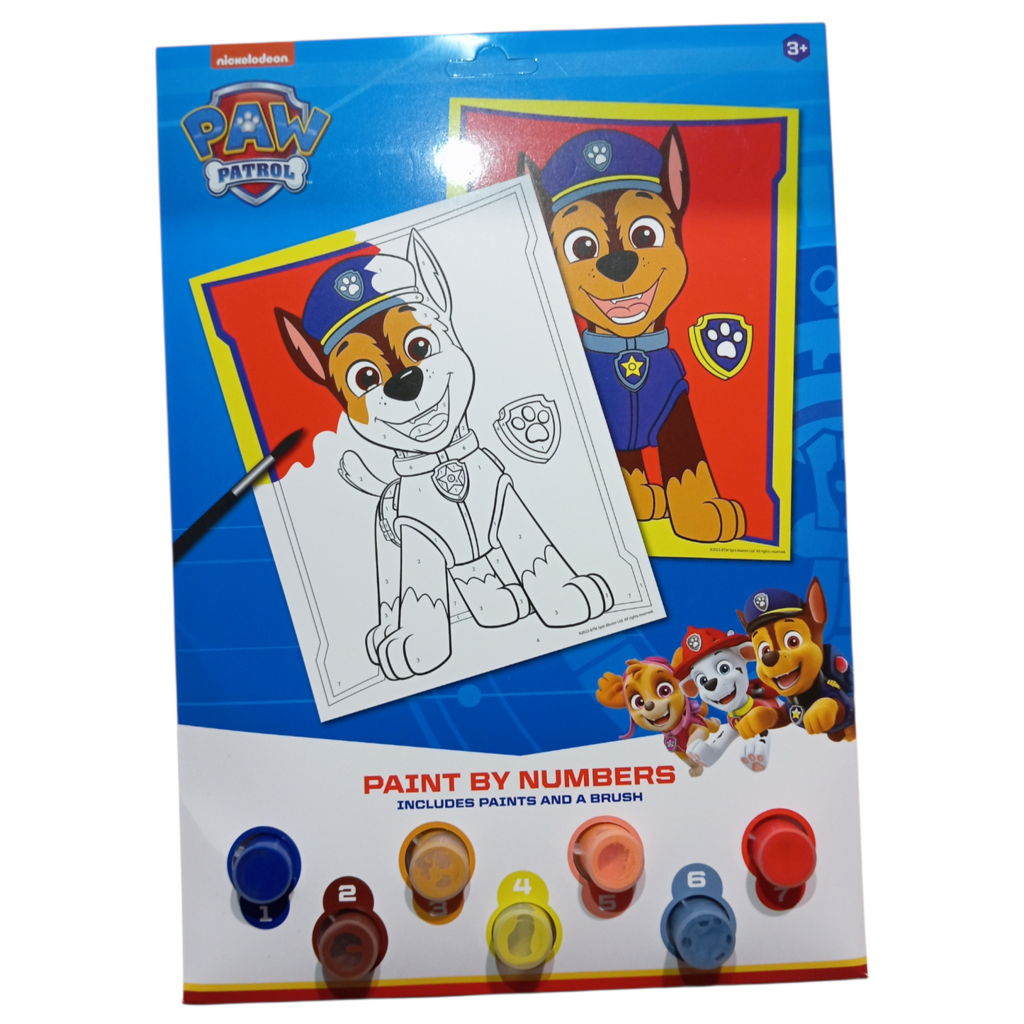 Peinture au Numéro Paw Patrol 4 Modèles Enfant 3 Ans et +