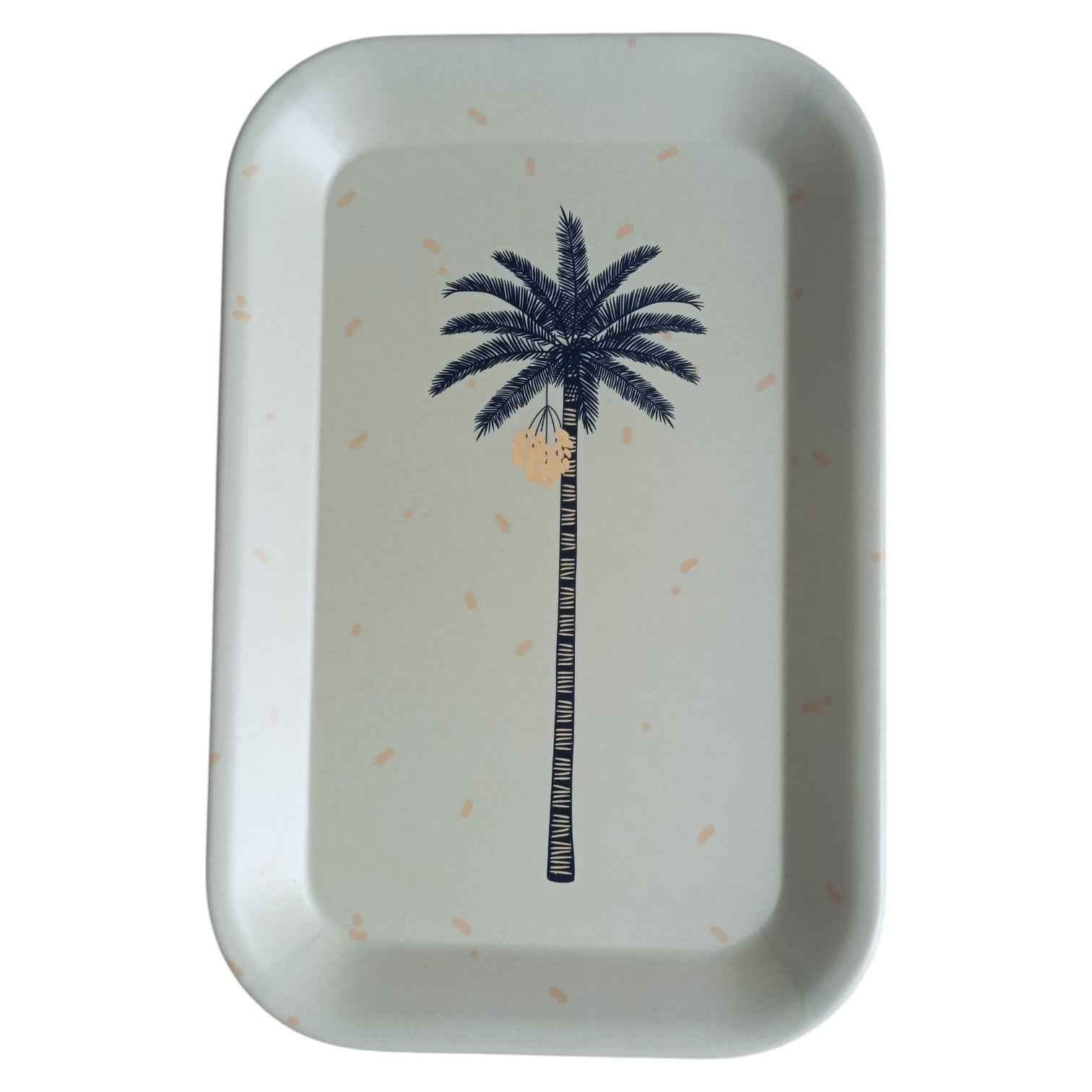 Plateau avec palmier bananier 29 x 19 cm – Plateau plastique pratique et décoratif