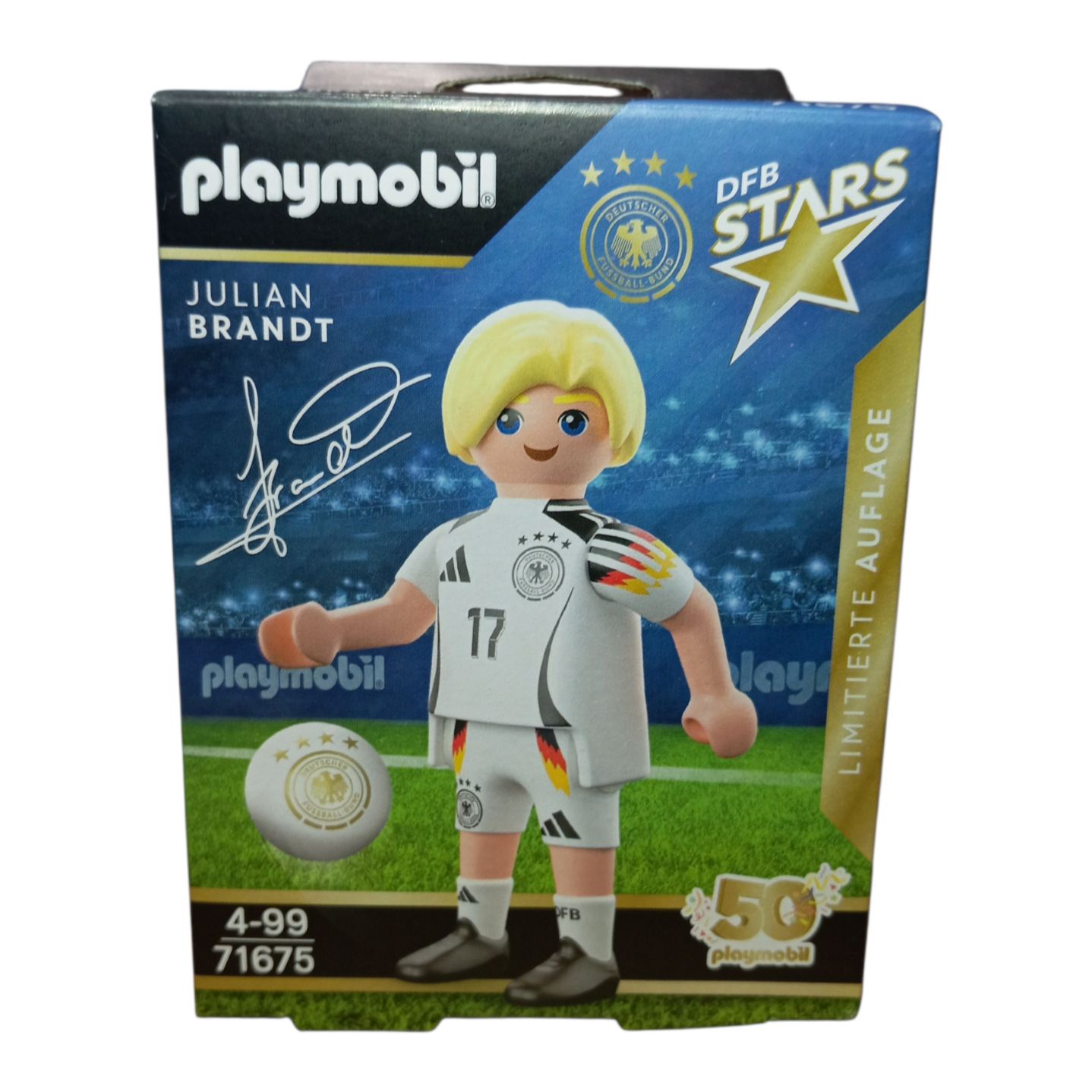 Playmobil 71675 – Stars du Foot DFB Julian Brandt – Figurine Officielle Édition Limitée