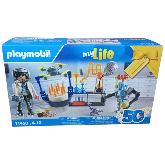 PLAYMOBIL 71450  Chercheur avec Robots  Coffret My Life Édition 50 Ans