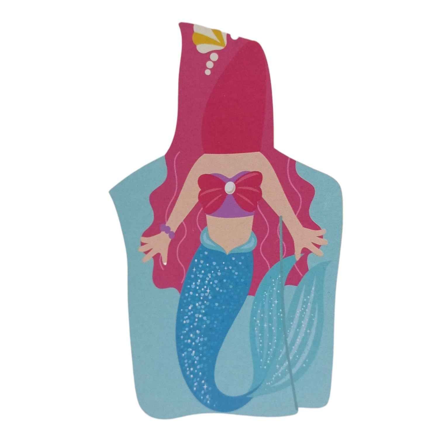 Poncho de Plage Enfant Sirène avec Capuche 4-6 Ans – 58 x 57 cm