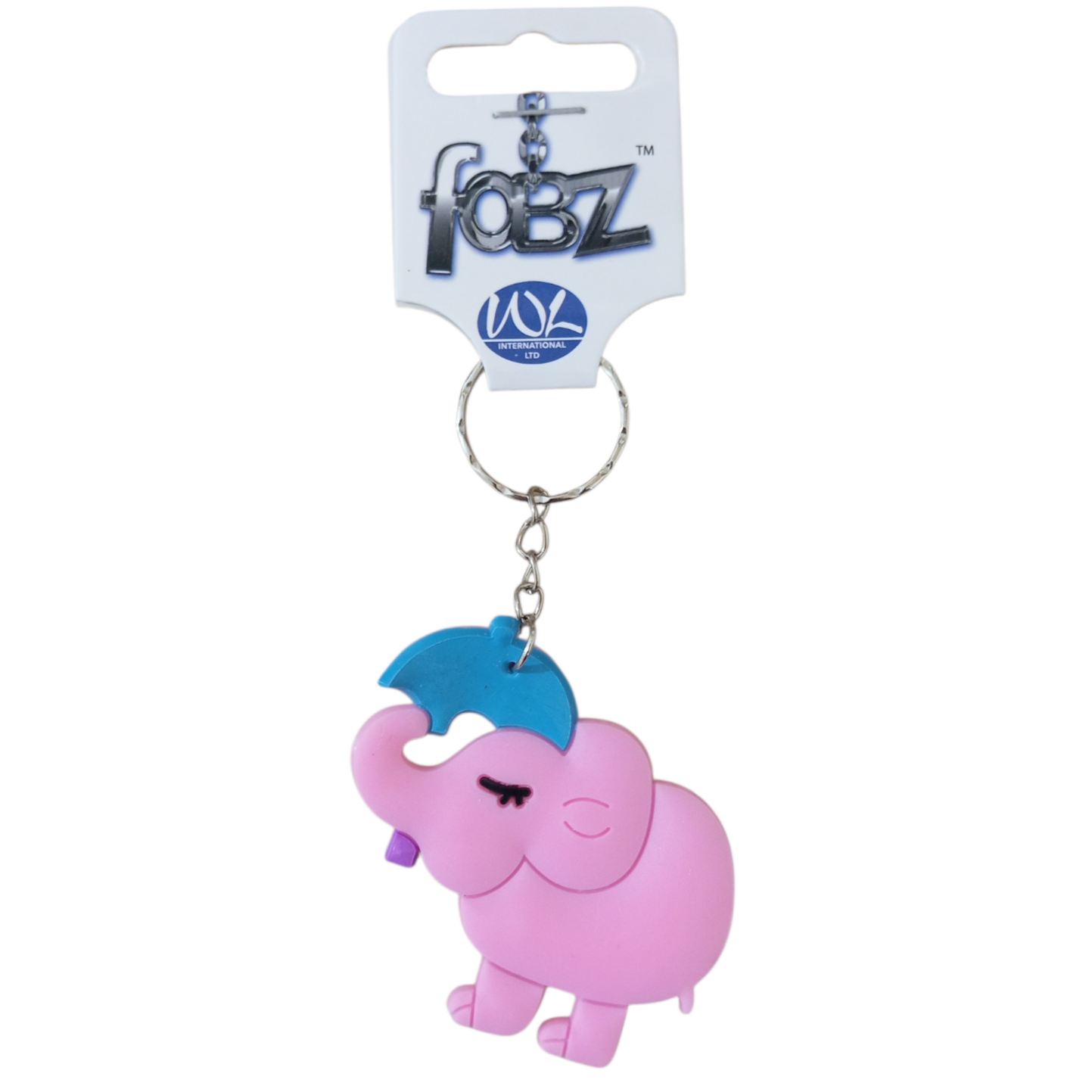 Porte-clés éléphant rose – Accessoire mignon et fantaisie en PVC (2 modèles)