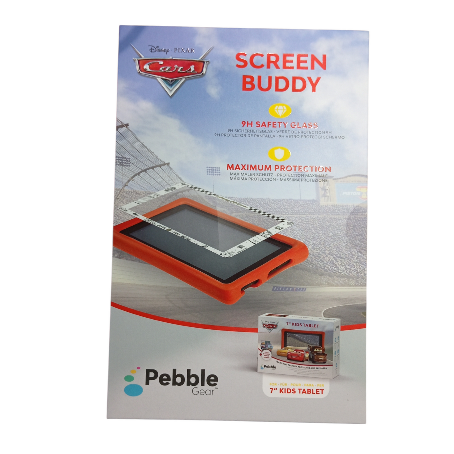 Film de Protection Écran Pebble Gear 7'' Disney Cars (Noir & Blanc)