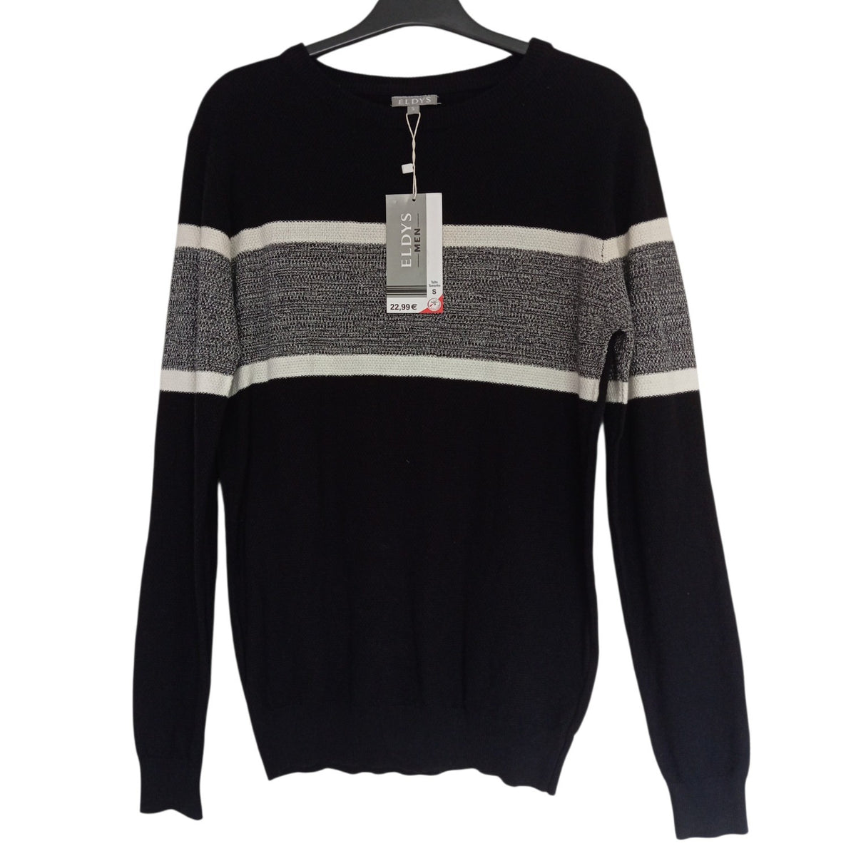 Pull homme Eldys 100 % coton – Noir ou gris anthracite – Tailles S à L