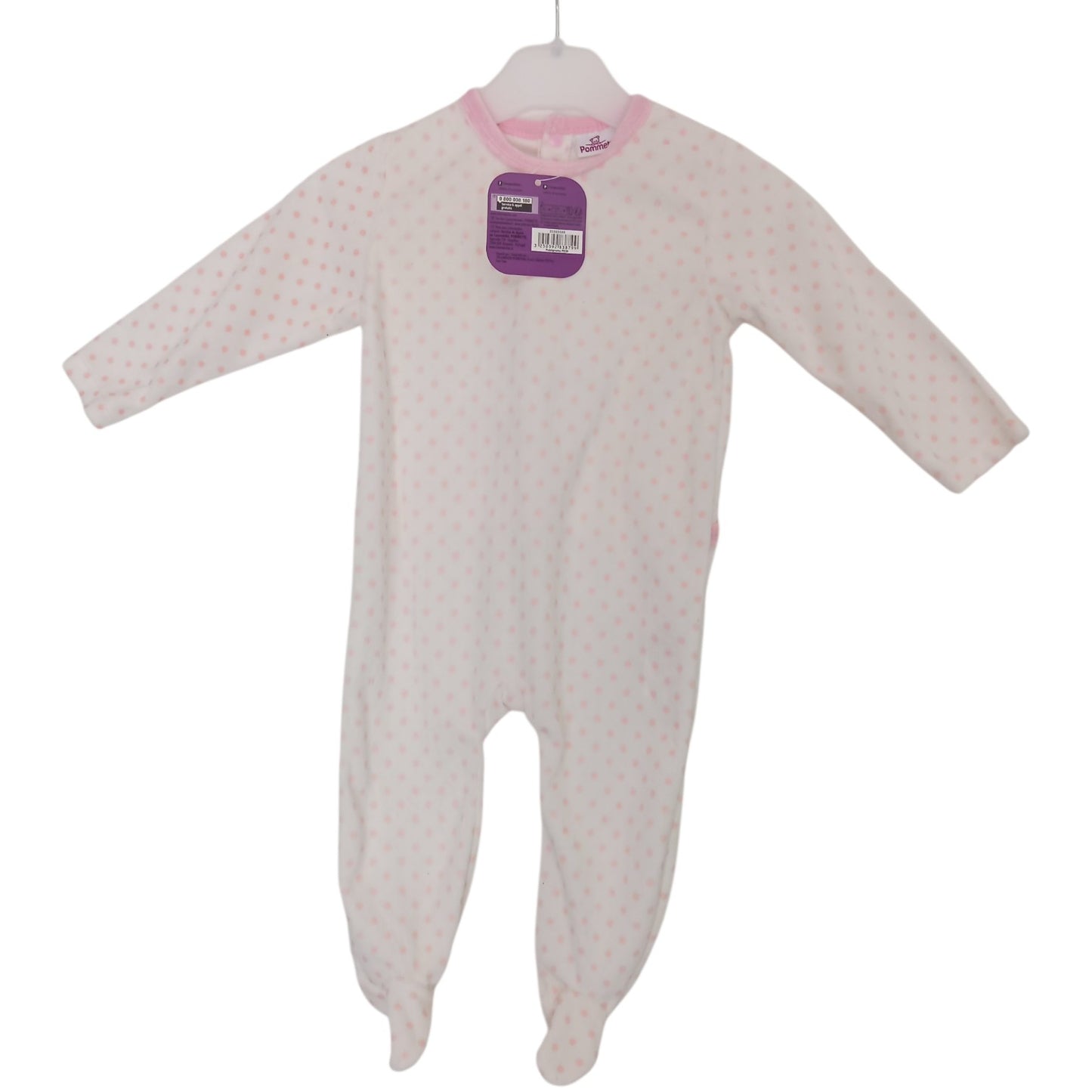 Pyjama Bébé 1 Pièce Pommette – Fille ou Garçon – 6 à 24 Mois – 3 €