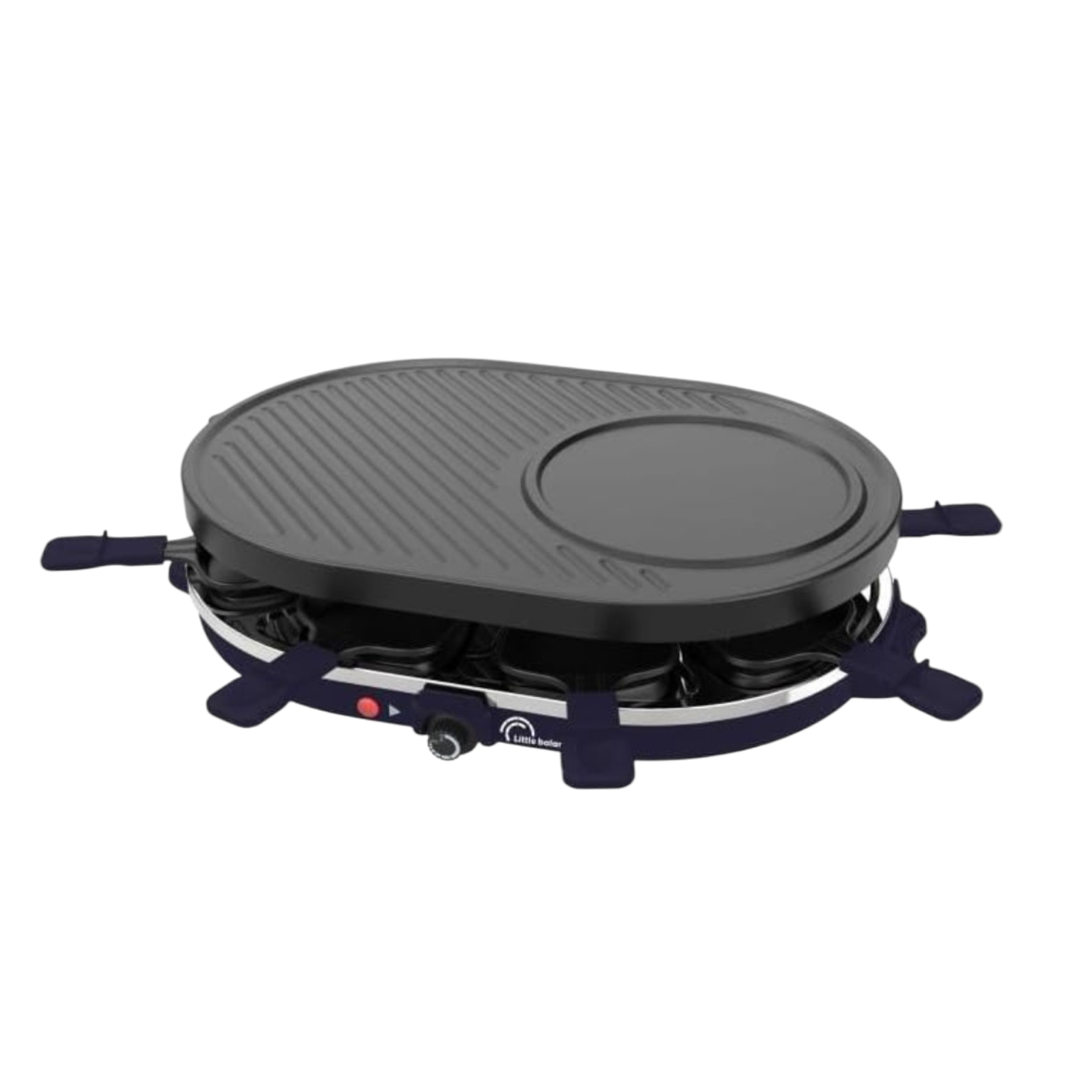 Service à raclette et grillade 8 personnes 3 en 1 Raclette, grill et crêpière 1200W