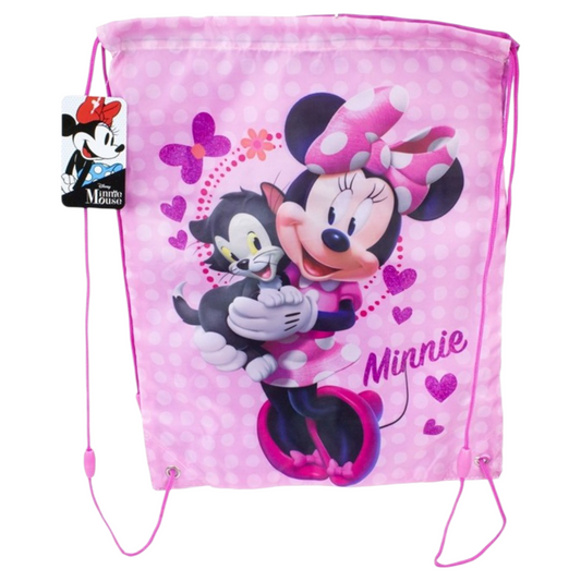 Sac de Sport en Tissu Minnie Mouse Rose 40 x 32 cm