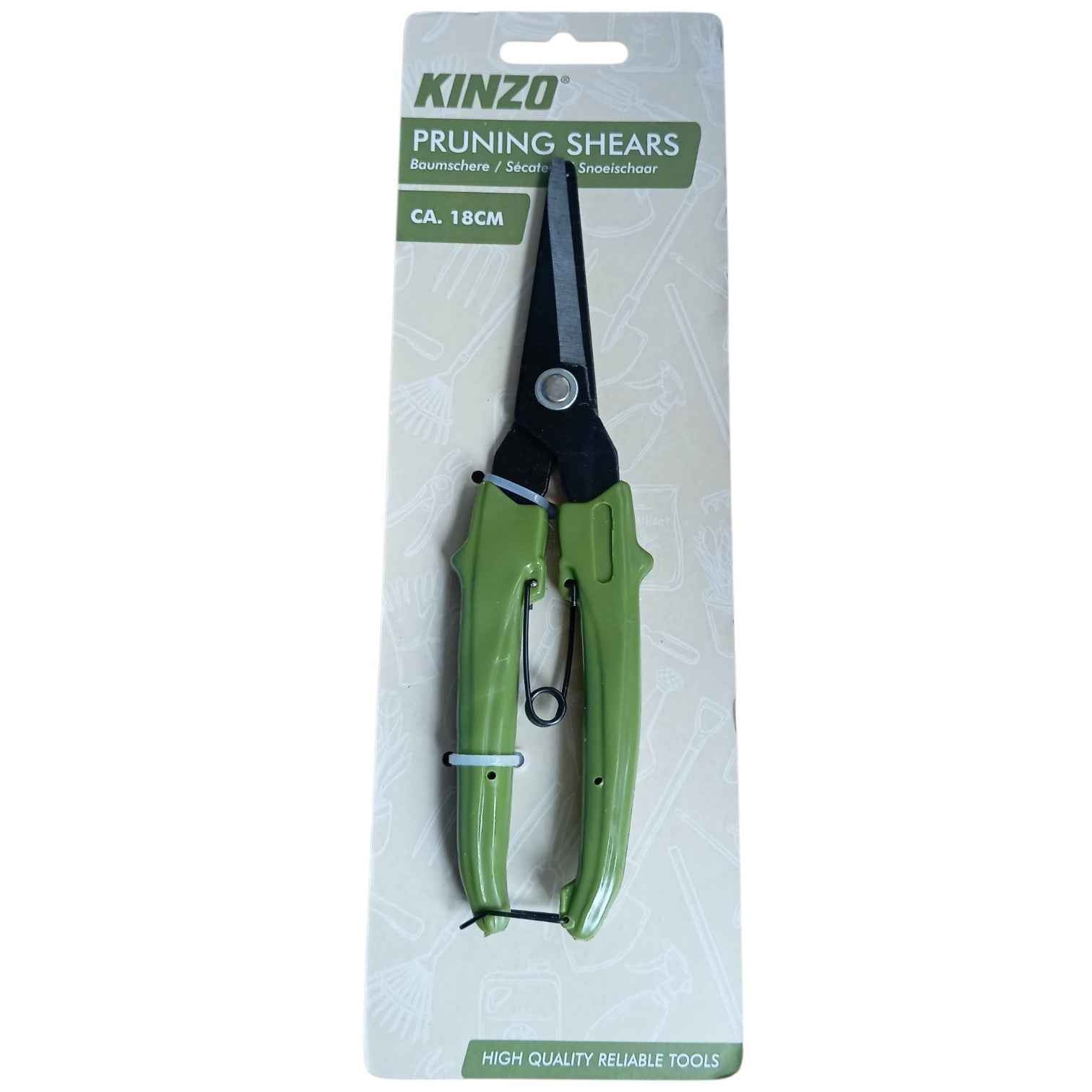 Sécateur Kinzo 18 cm – Outil de jardinage précis et ergonomique