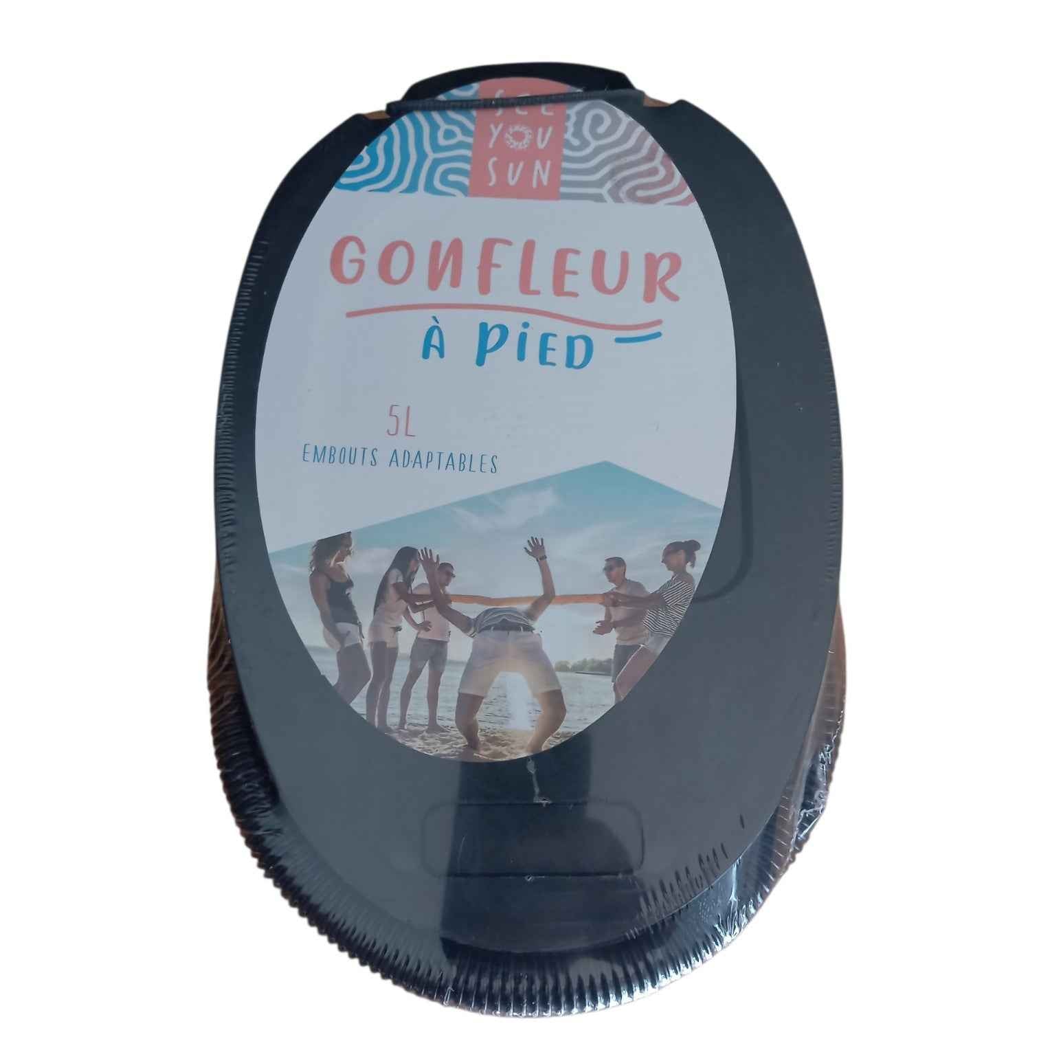 Gonfleur à Pied 5 Litres avec 3 Embouts – Pompe à Pied Universelle