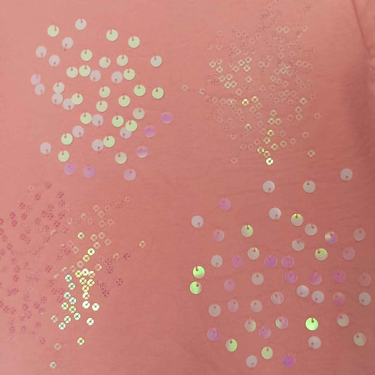 Sweat Rose à Sequins ELDYS Fille 6 Ans – 100 % Coton – Pull Enfant Brillant pour la Rentrée Scolaire