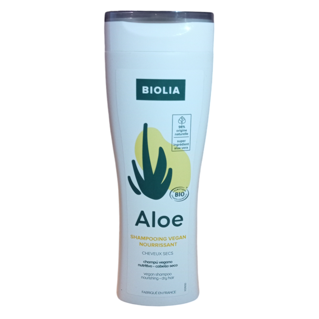 Shampooing BIOLIA bio et végan nourrissant cheveux sec à l'aloe véra 250ml