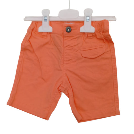 Short Bébé Corail Pommette 100 % Coton – Taille Ajustable – 6 à 18 Mois