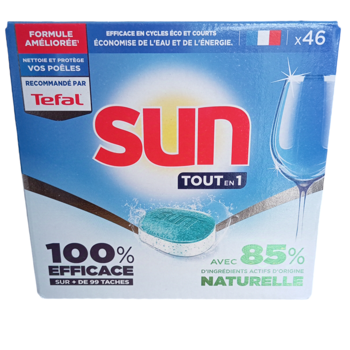 Sun tout en 1 Pack de 46 tablettes pour lave vaisselle