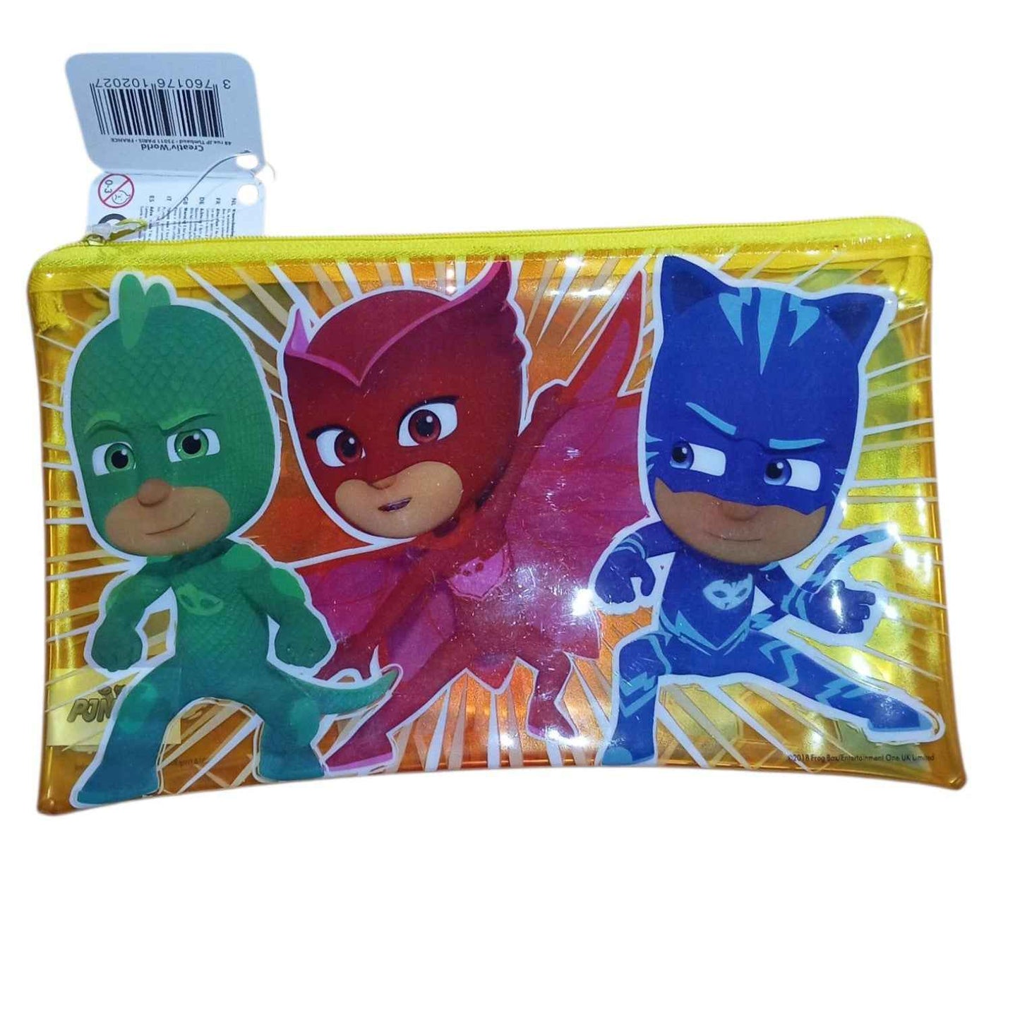 Trousse PJ Masks avec Fermeture Zip – 23,5 x 14,5 cm – Trousse Scolaire Enfant pour École, Crayons et Stylos