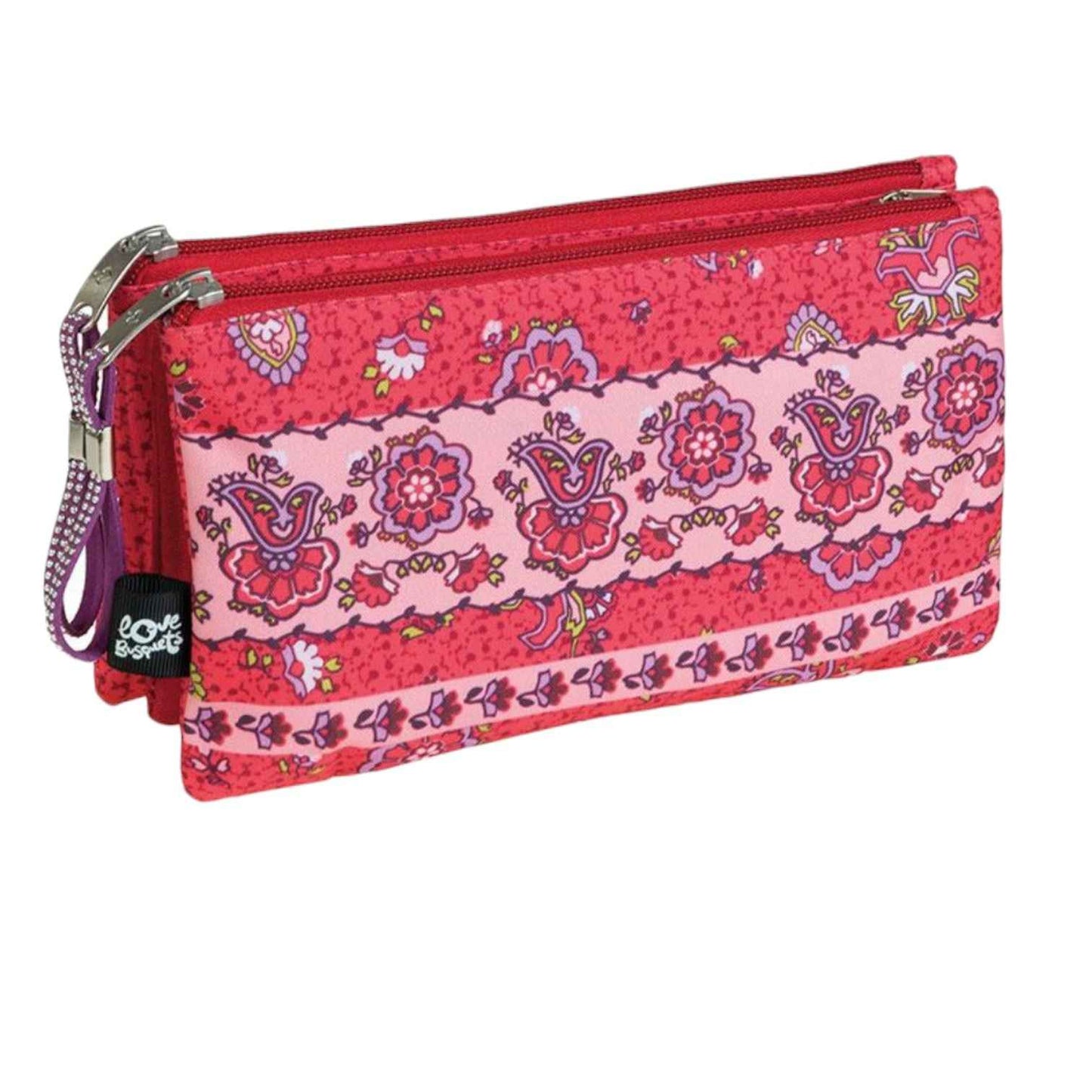 Trousse Scolaire Busquets 2 Compartiments – Double Fermeture Zip – Plusieurs Coloris – Idéale pour la Rentrée des Classes