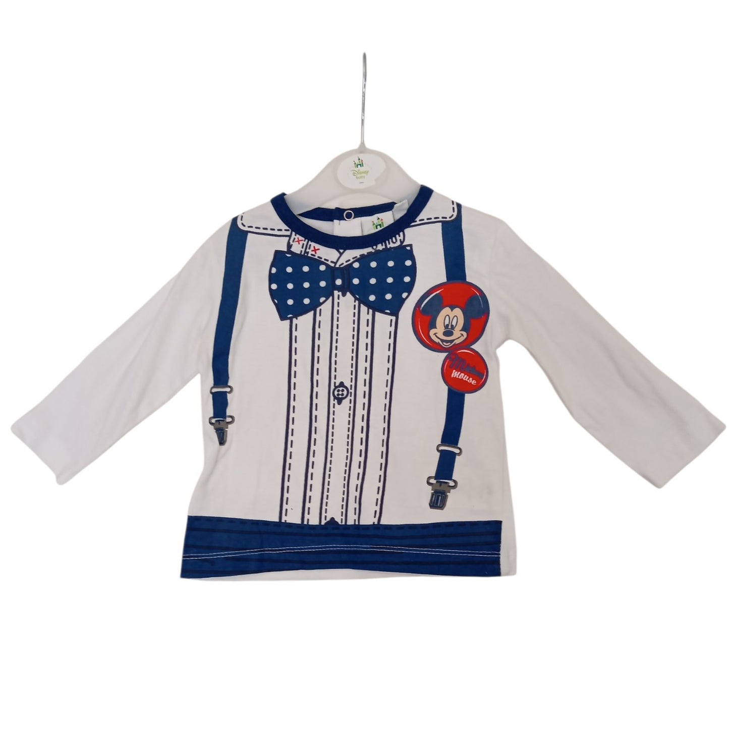 T-shirt Bébé Garçon Manches Longues Mickey Disney – 100 % Coton – 6 et 23 Mois – 3 €
