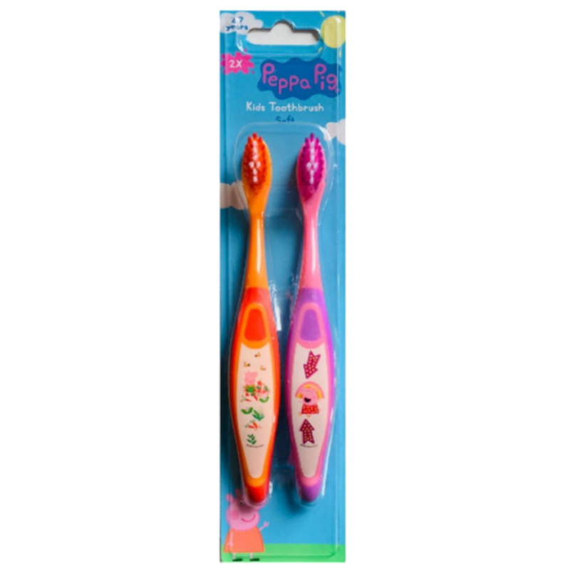 Brosse à Dents Licence  Paw Patrol ou Peppa Pig Enfants 2 à 7 ans