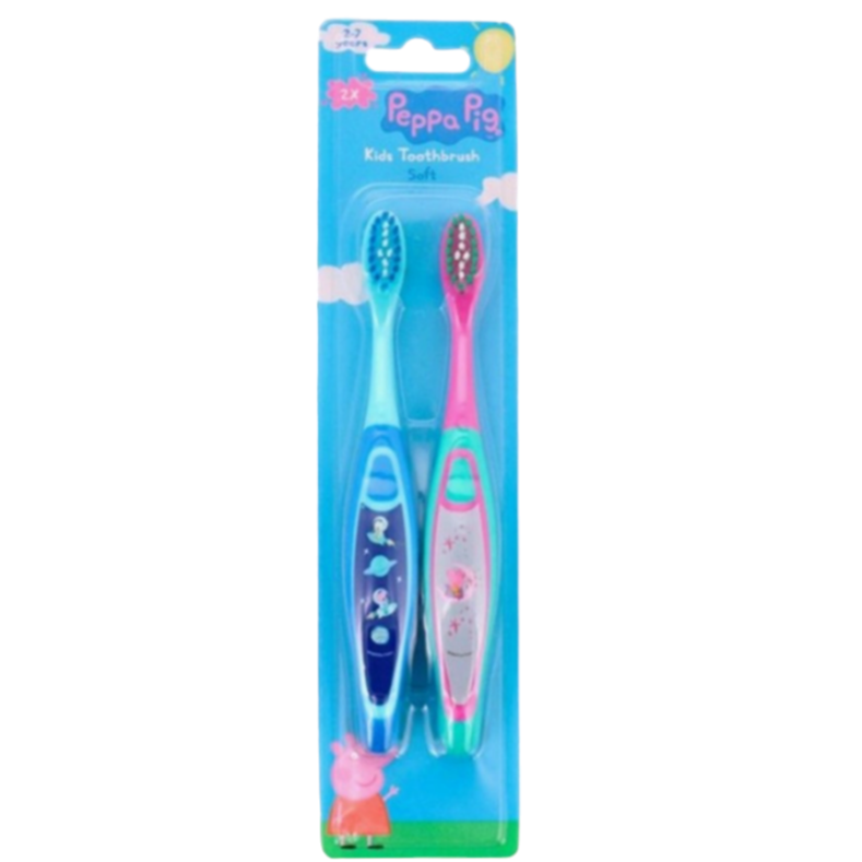 Brosse à Dents Licence  Paw Patrol ou Peppa Pig Enfants 2 à 7 ans