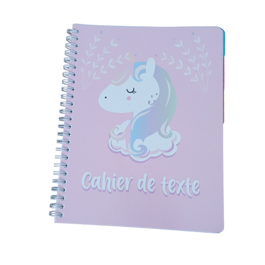 Cahier de texte Dinosaure ou Licorne