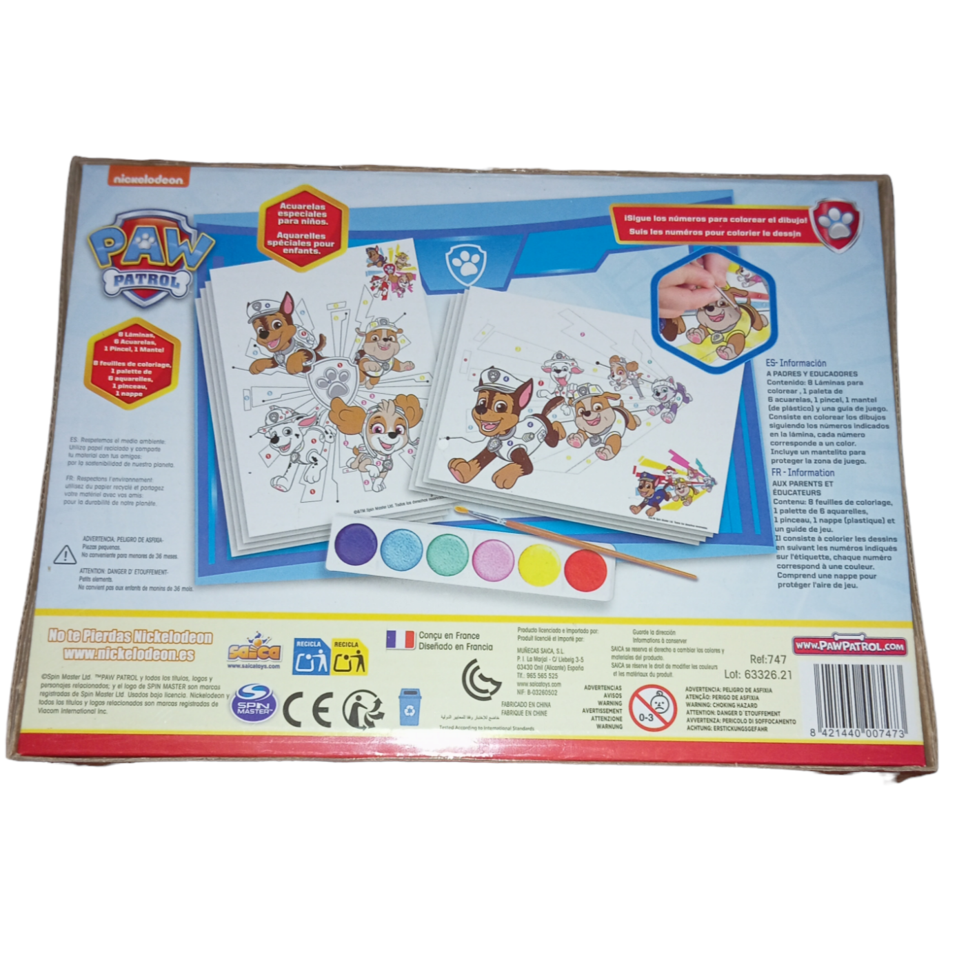 Coffret peinture au numéro Peppa Pig ou Paw Patrol