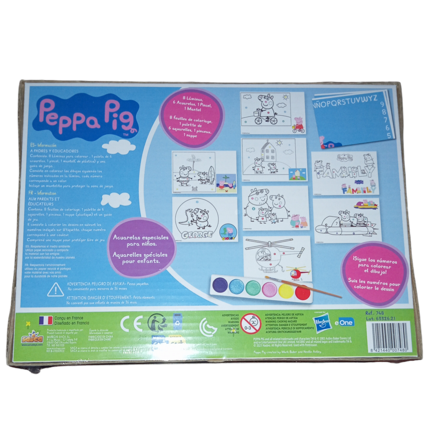 Coffret peinture au numéro Peppa Pig ou Paw Patrol