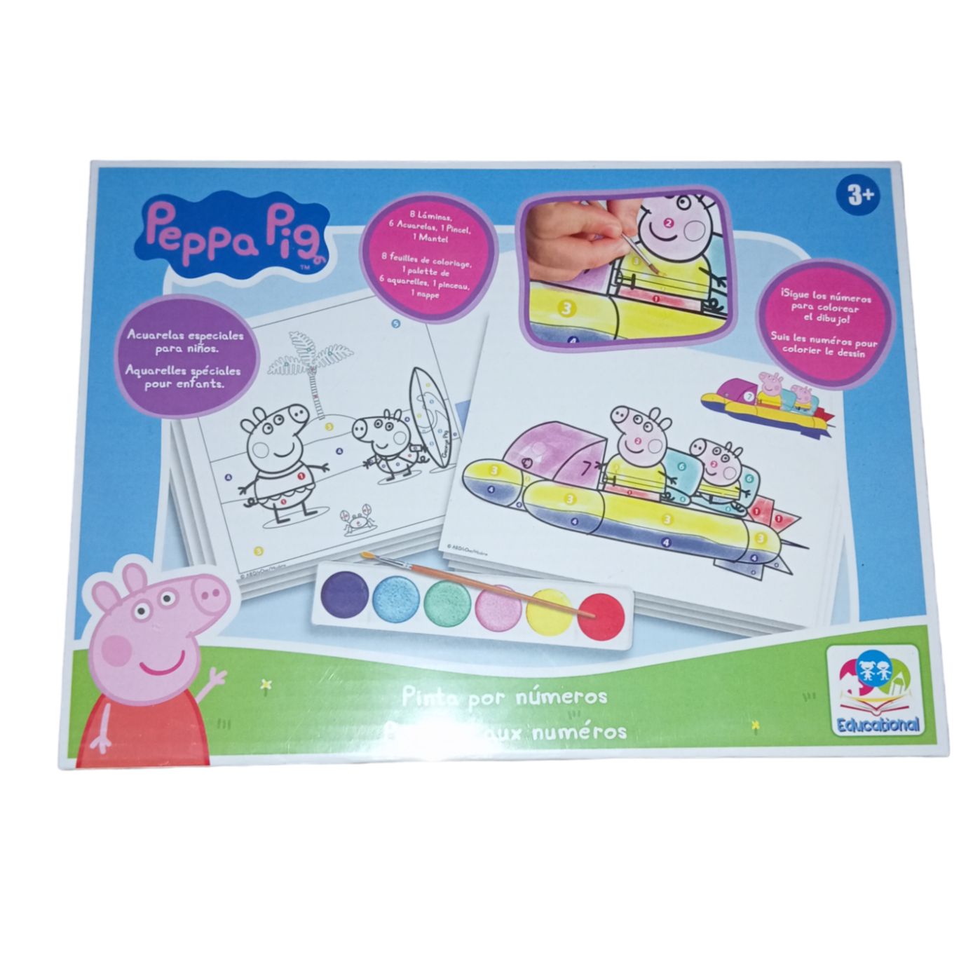 Coffret peinture au numéro Peppa Pig ou Paw Patrol