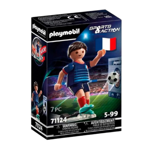 Playmobil Sport & Action – Joueur de Football Français – Réf. 71124 – Dès 5 Ans