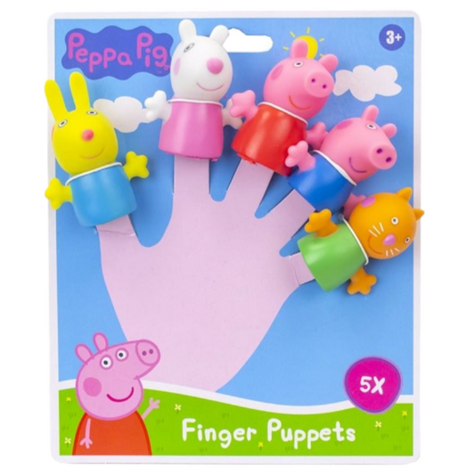 Lot de 5 Marionnettes aux Doigts Peppa Pig