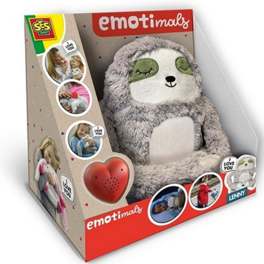 Peluches Emotimals SES avec enregistreur vocal Mika ou Lenny